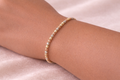 Tricolor Diamond Cut Bracelet