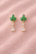 Green Lotus Earrings